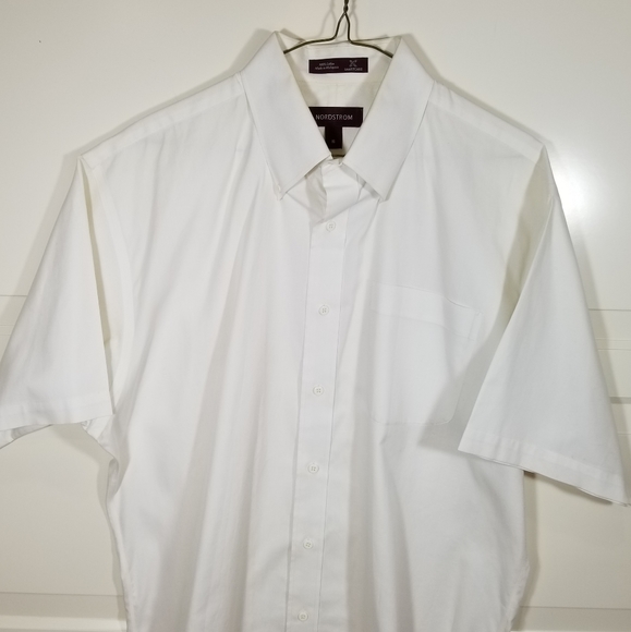 Nordstrom Smartcare White Short Sleeve Shirt 16 - Picture 13 of 16